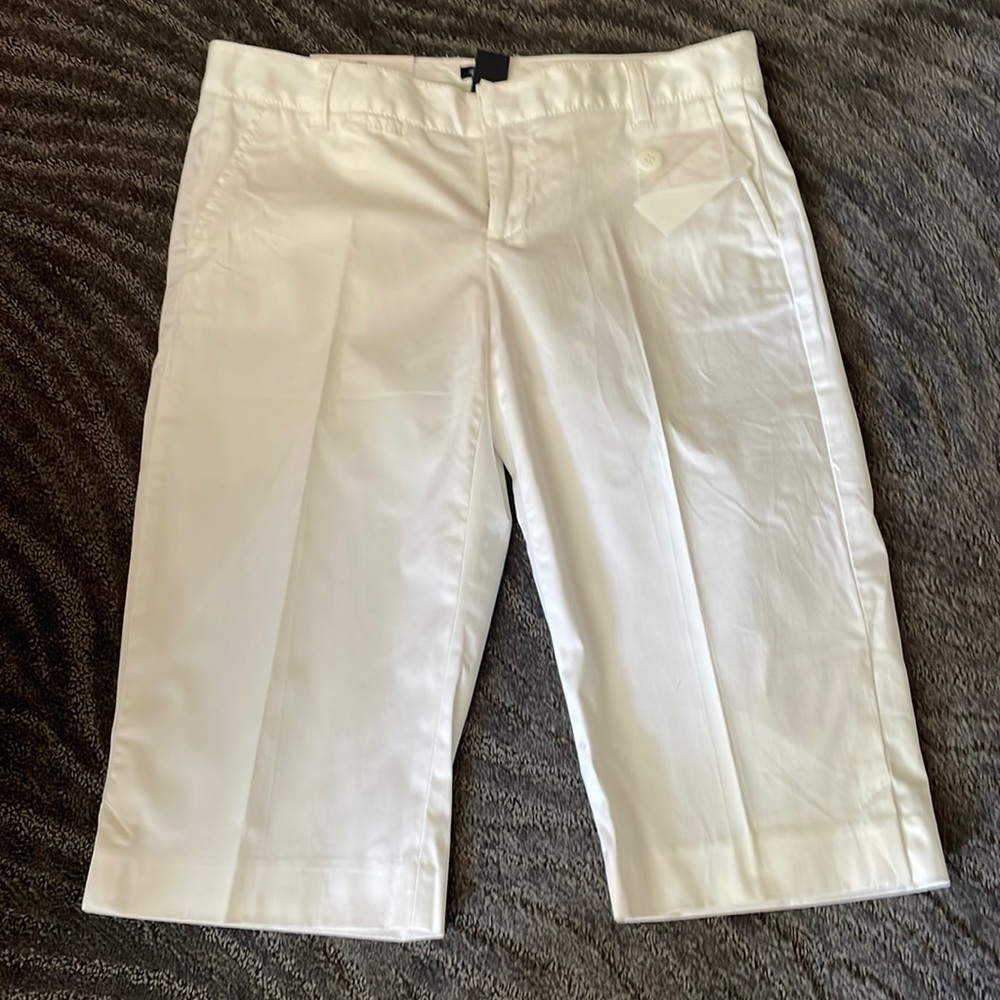 NWT Gap white stretch cropped pants size 4